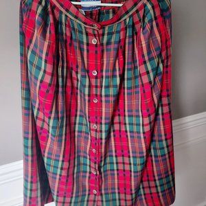 Vintage Pendleton Skirt, size 14, tartan pattern